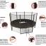 Батут Unix Line 10 ft outside (3,05 м) Black&Brown с сеткой и лестницей - Батут Unix Line 10 ft outside (3,05 м) Black&Brown с сеткой и лестницей